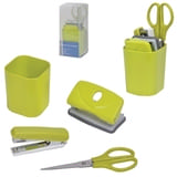 Набор "Офисный гаджет";  4 предмета, зеленый, 7*7*17 см; пластик; тампопечать