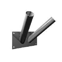 Кронштейн настенный, под трубу 25/30 мм для 2 флагов