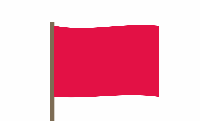 Малиновый сигнальный флаг 15х22 см.