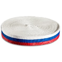 Лента "Триколор" 25мм ТКАНАЯ в рулоне 100м