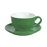 Чайная/кофейная пара CAPPUCCINO, зеленый, 260 мл, фарфор Чайная/кофейная пара CAPPUCCINO, зеленый, 260 мл, фарфор