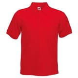 Поло "Slim Fit Polo", красный_S, 97% х/б, 3% эластан, 220 г/м2