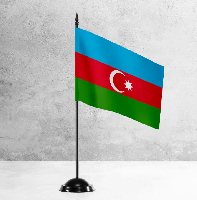 Настольный флажок Азербайджана 15х22 см