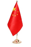 Флагшток настольный стальной хромированный под золото, 1 шток