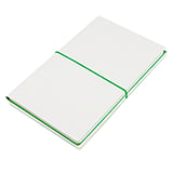 Бизнес-блокнот "Combi", 130*210 мм, бело-зеленый, кремовый форзац, гибкая обложка, в клетку/нелинованный