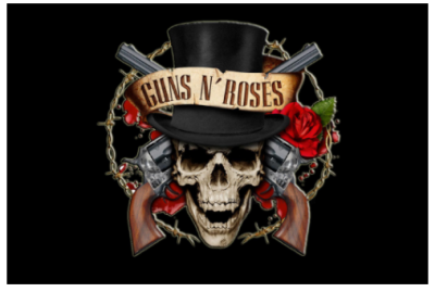 Флаг группы Guns N`Roses 90х135 см
