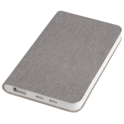 Универсальный аккумулятор &quot;Provence&quot; (5000mAh),светло-серый,7,5х12,1х1,1см, искусственная ко